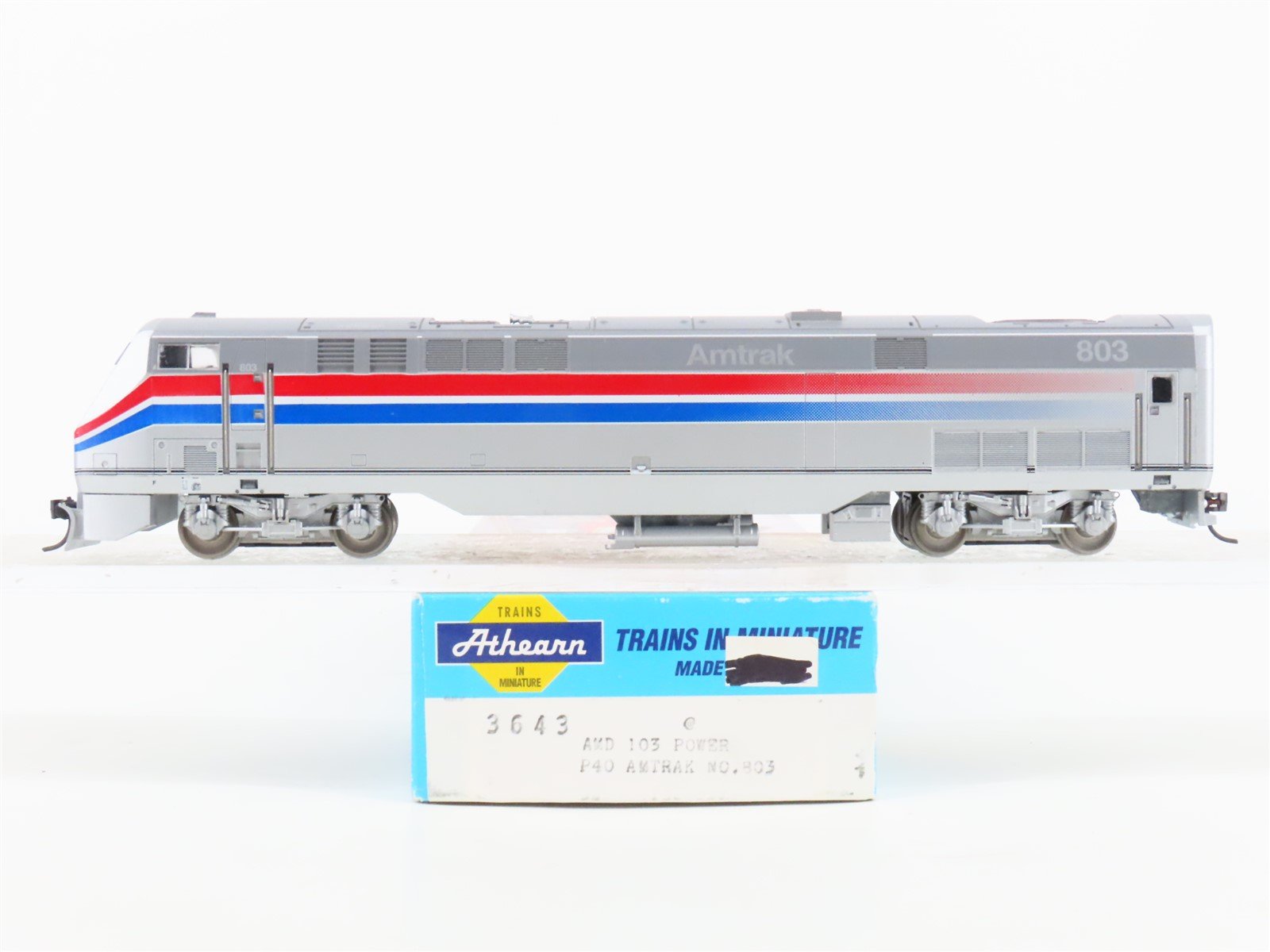 HO Scale Athearn 3643 AMTK Amtrak Phase II AMD103 Diesel Locomotive #803