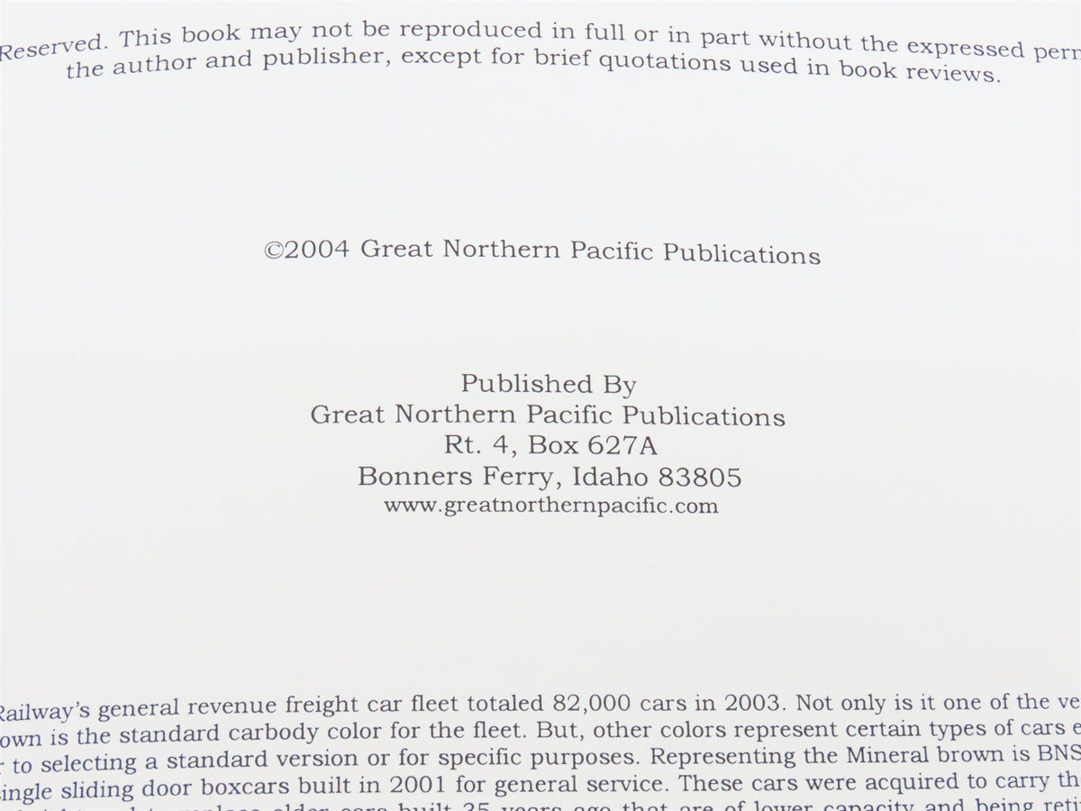 BNSF Railway Freight Cars Vol 1 by Robert C. Del Grosso ©2004
