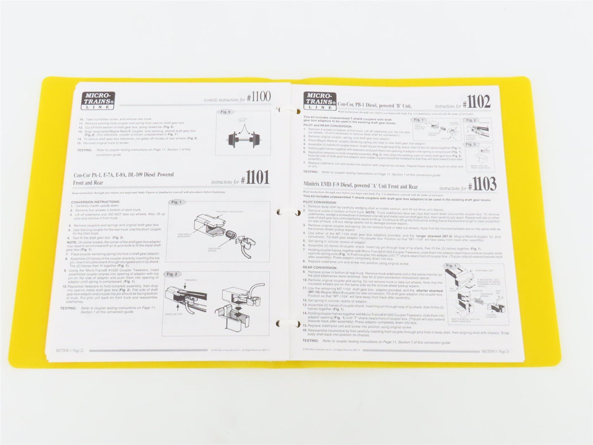 N-Scale Coupler Conversion Guide Rev 4 by Micro-Trains ©1995