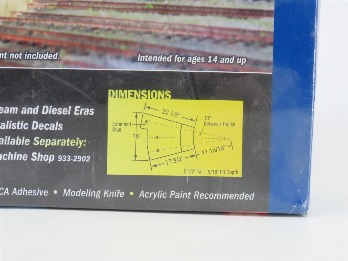 HO Scale Walthers 933-2901 3 Stall Roundhouse Addition Building Kit SEALED