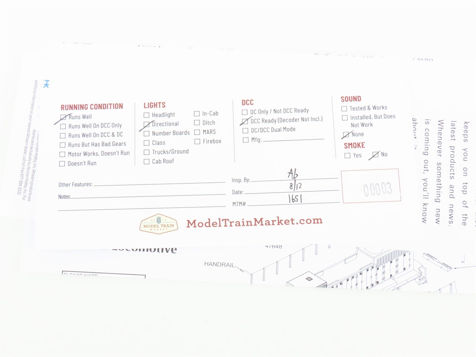 HO Scale Athearn RTR 96019 DRGW Rio Grande GP35 Diesel Locomotive #3048
