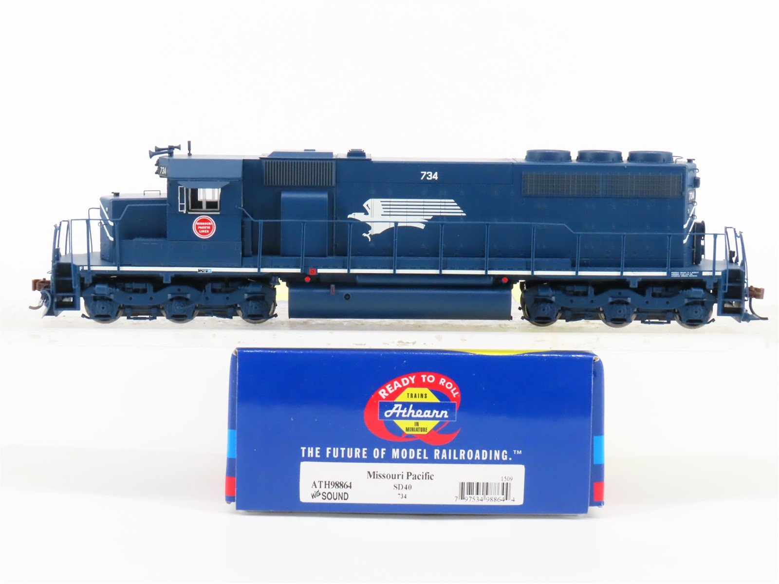 HO Scale Athearn ATH98864 MP Missouri Pacific SD40 Diesel Loco #734 wDCC & Sound