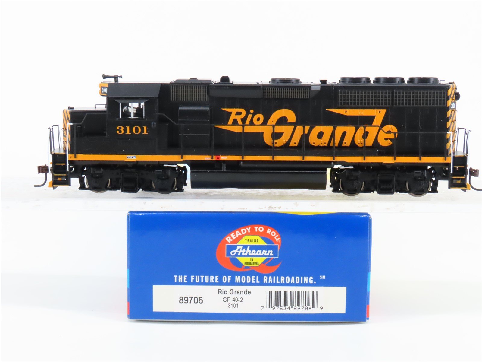 HO Scale Athearn RTR 89706 DRGW Rio Grande GP40-2 Diesel Locomotive #3101