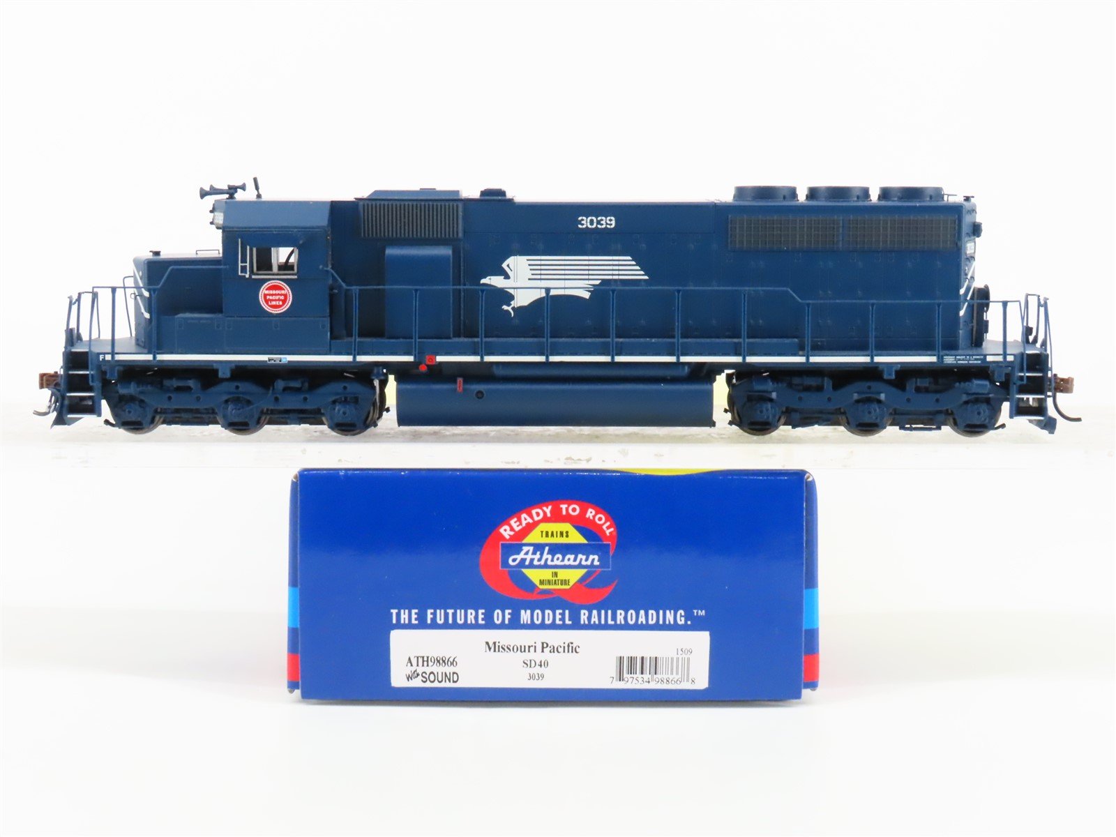 HO Scale Athearn RTR ATH98866 MP Missouri Pacific SD40 Diesel #3039 wDCC & Sound