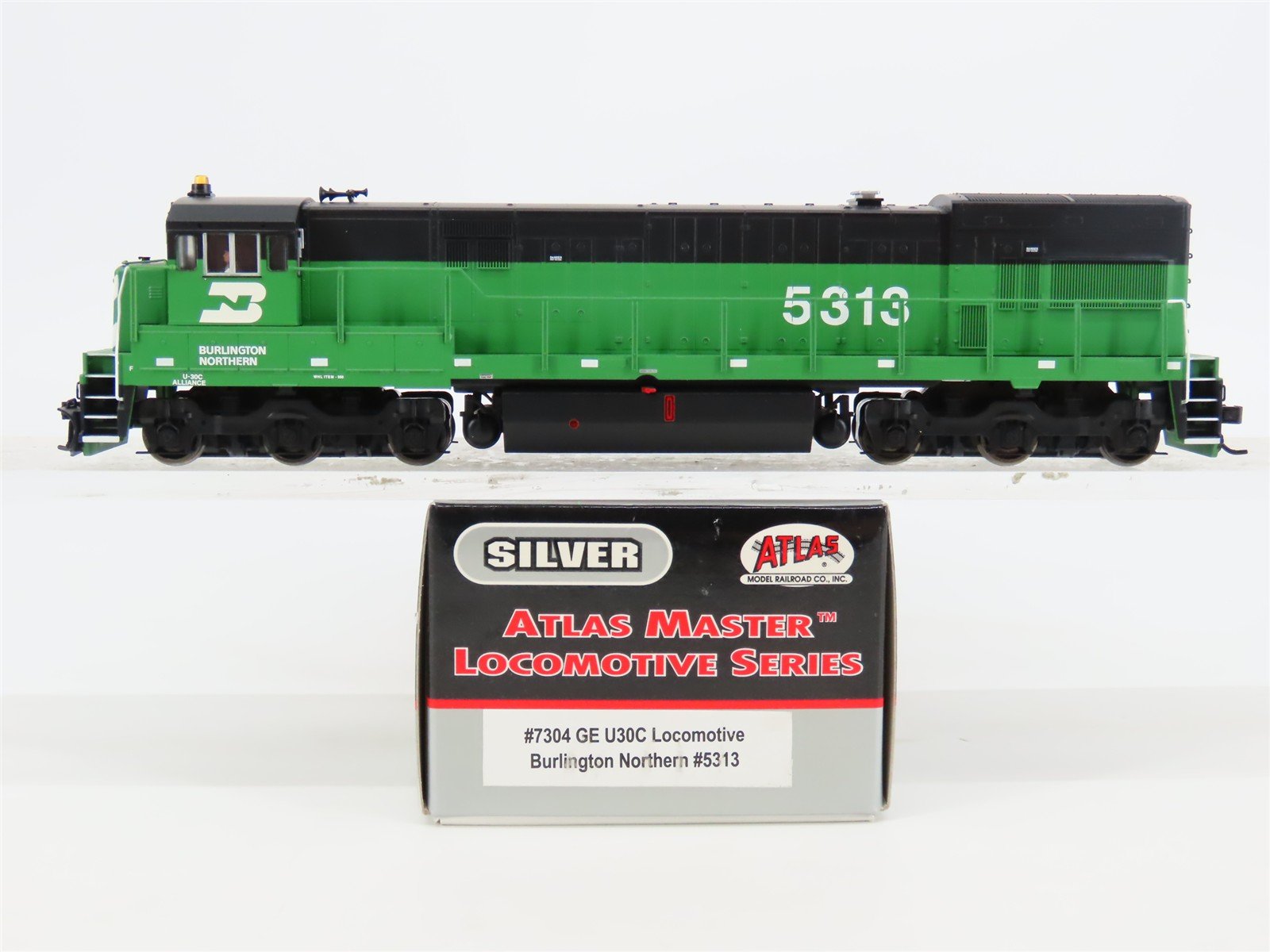 HO Scale Atlas Silver 7304 BN Burlington Northern U30C Diesel Locomotive #5313
