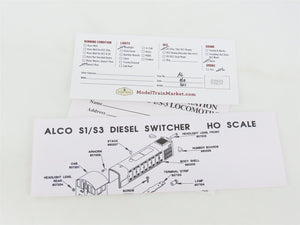 HO Scale Atlas 8800 Undecorated Alco S1 Diesel Locomotive