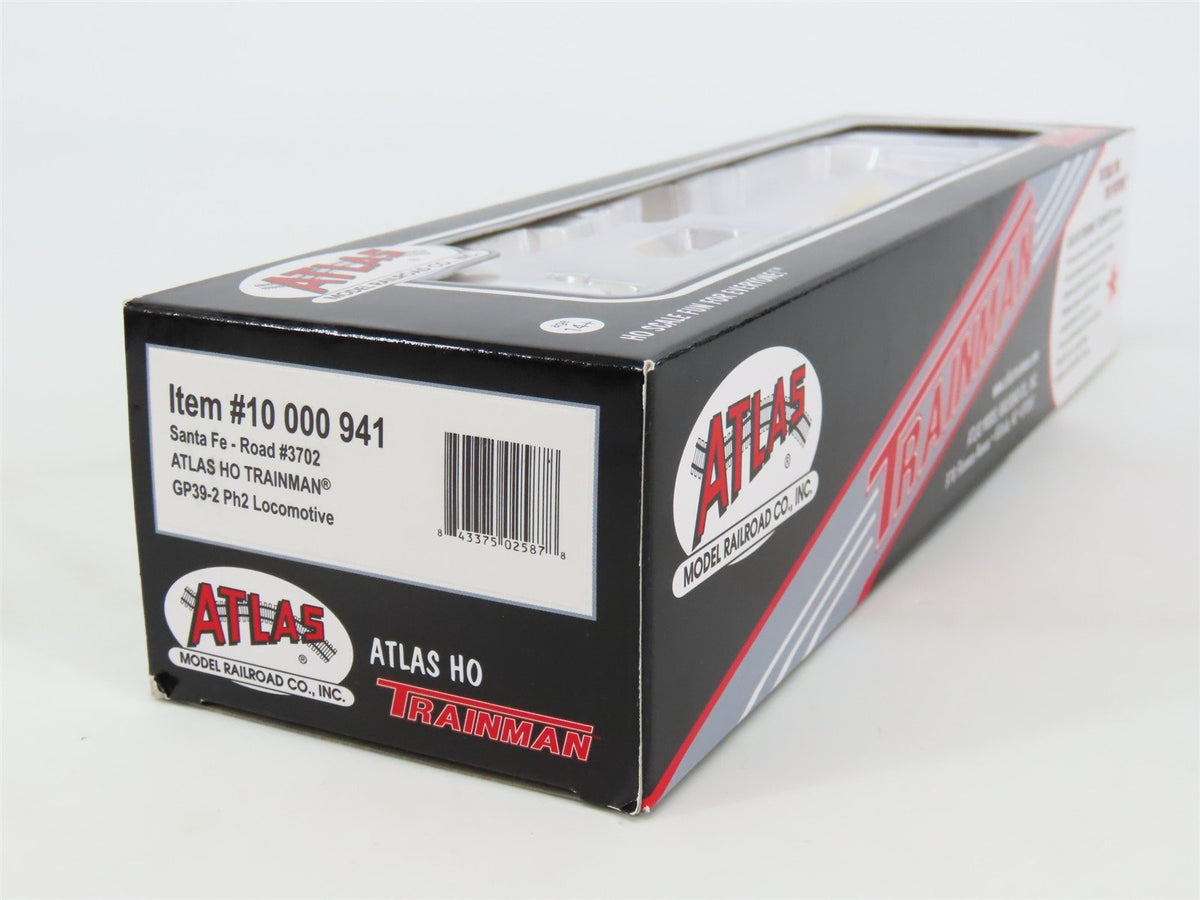 HO Scale Atlas Trainman 10000941 ATSF Santa Fe GP39-2 Ph2 Diesel Loco #3702