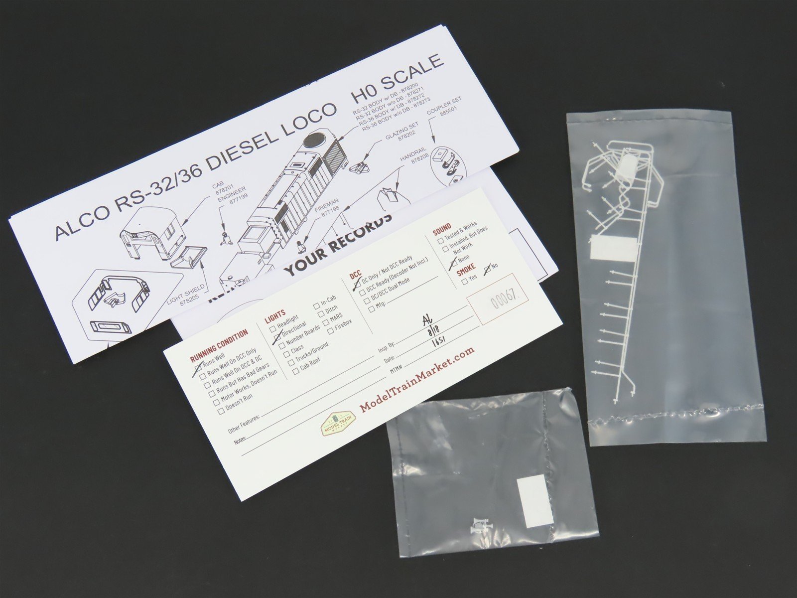 HO Scale Atlas Trainman 10001505 Undecorated RS32 Diesel Locomotive