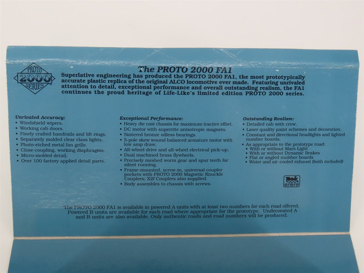 HO Scale Proto 2000 Undecorated FA1 Diesel Locomotive BAD GEARS