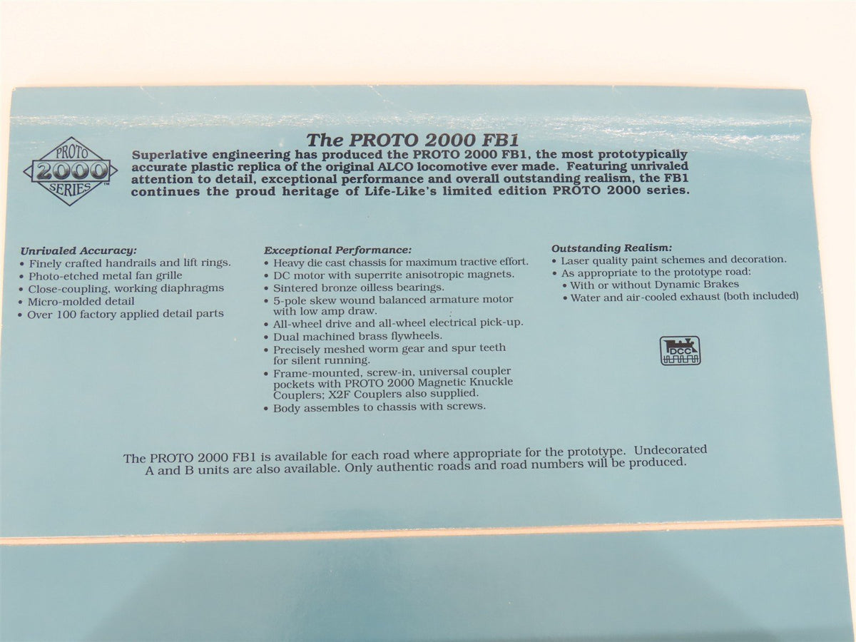 HO Scale Proto 2000 Undecorated FB1 Diesel Locomotive