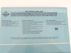 HO Scale Proto 2000 Undecorated FB1 Diesel Locomotive