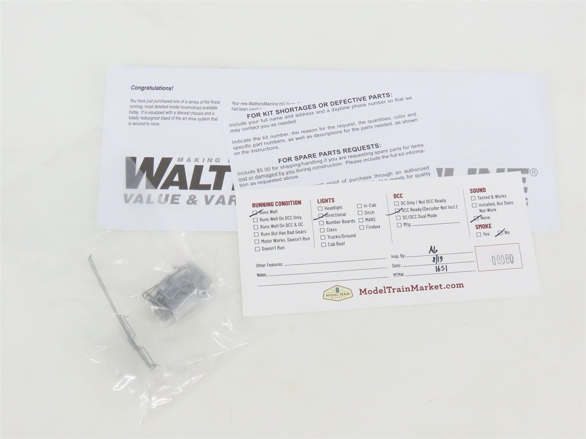 HO Scale Walthers Mainline 910-9200 Undecorated SW1 Diesel Locomotive