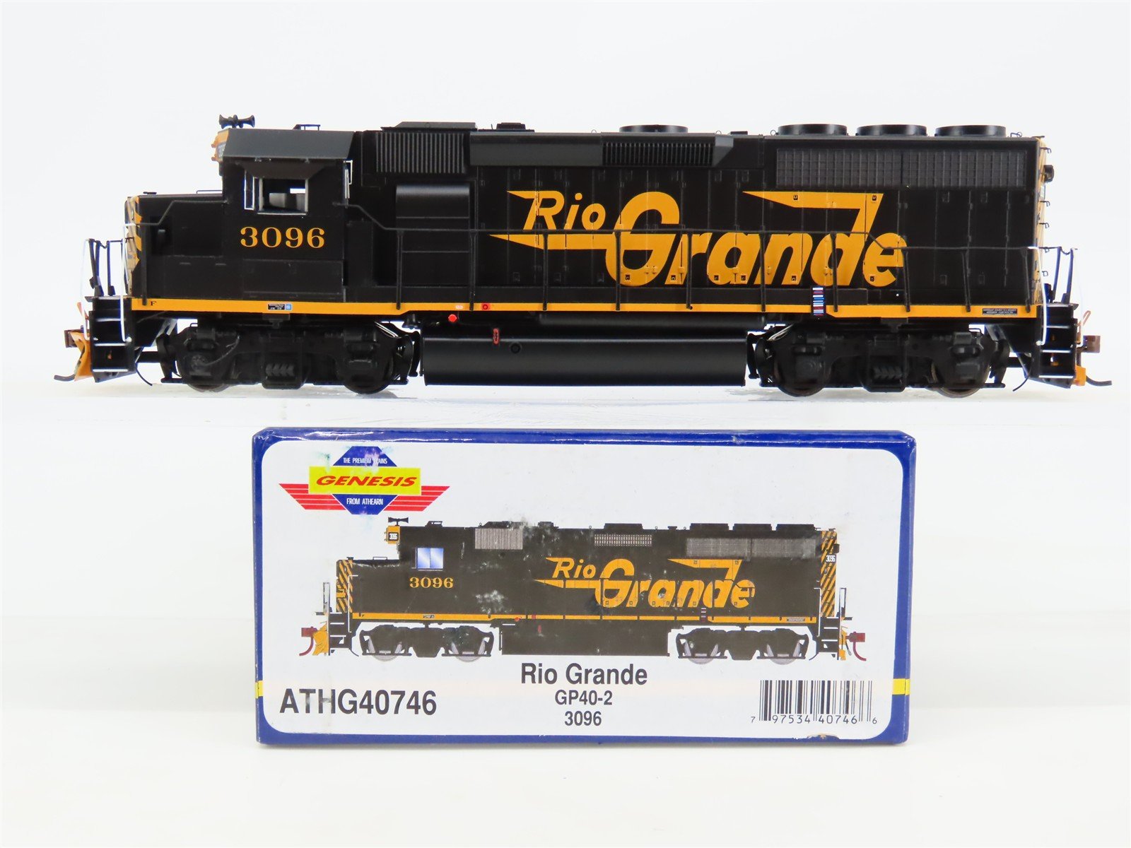 HO Scale Athearn Genesis ATHG40746 DRGW Rio Grande GP40-2 Diesel Loco #3096