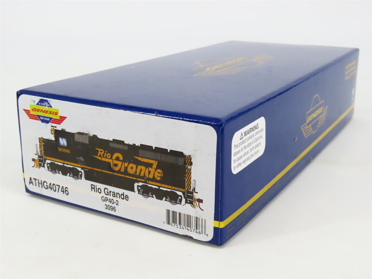 HO Scale Athearn Genesis ATHG40746 DRGW Rio Grande GP40-2 Diesel Loco #3096