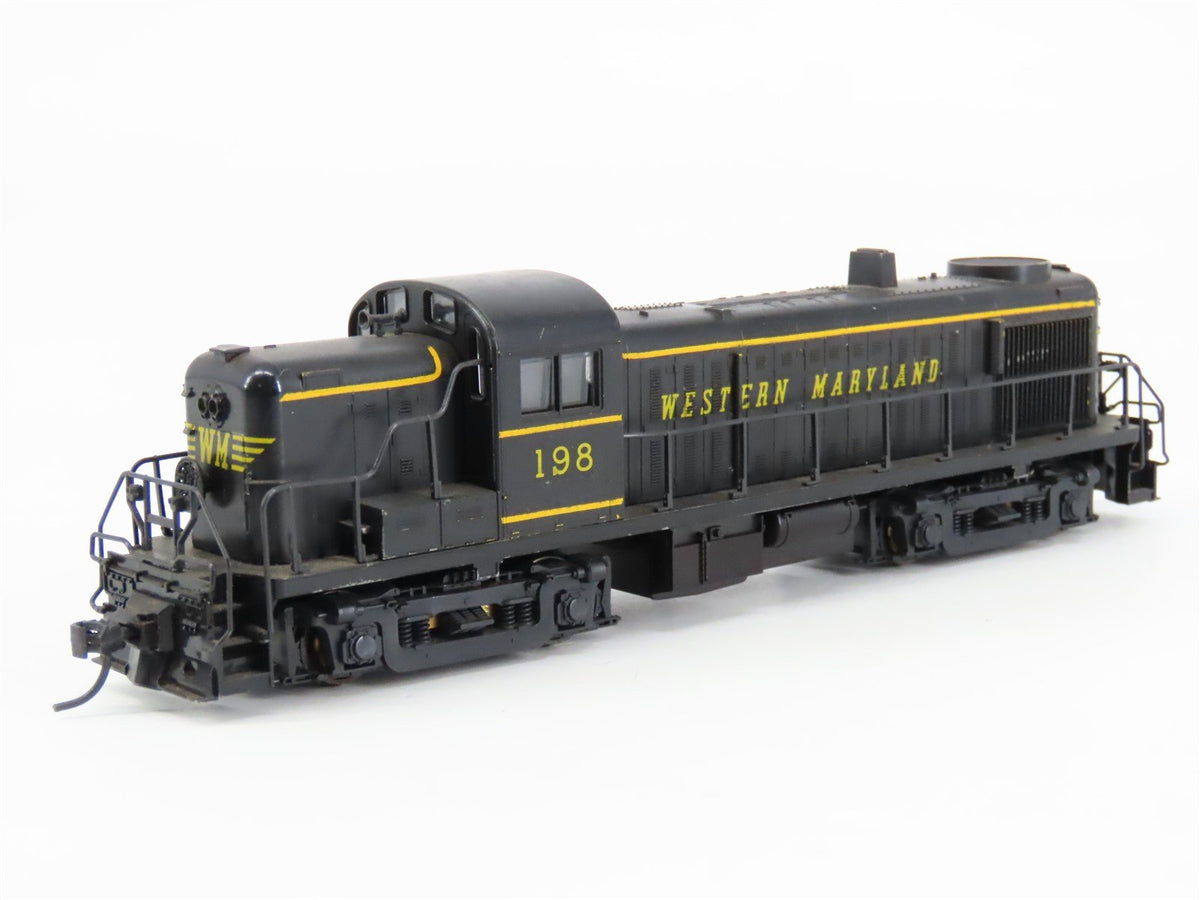 HO Scale KATO WM Western Maryland ALCO RS-3 Diesel #198 w/ DCC - Custom
