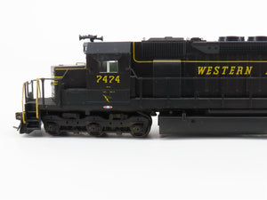HO Scale KATO WM Western Maryland EMD SD40 Diesel #7474 w/ DCC - Custom