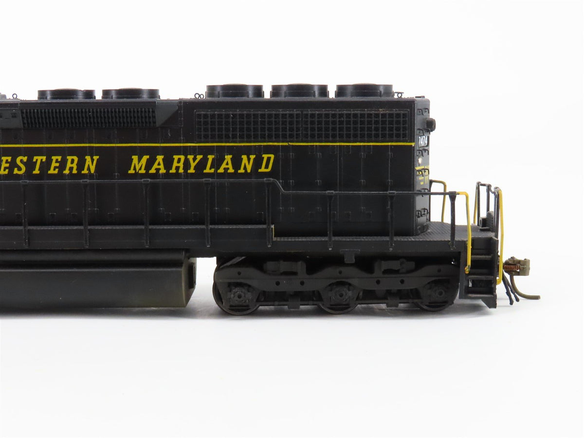 HO Scale KATO WM Western Maryland EMD SD40 Diesel #7474 w/ DCC - Custom