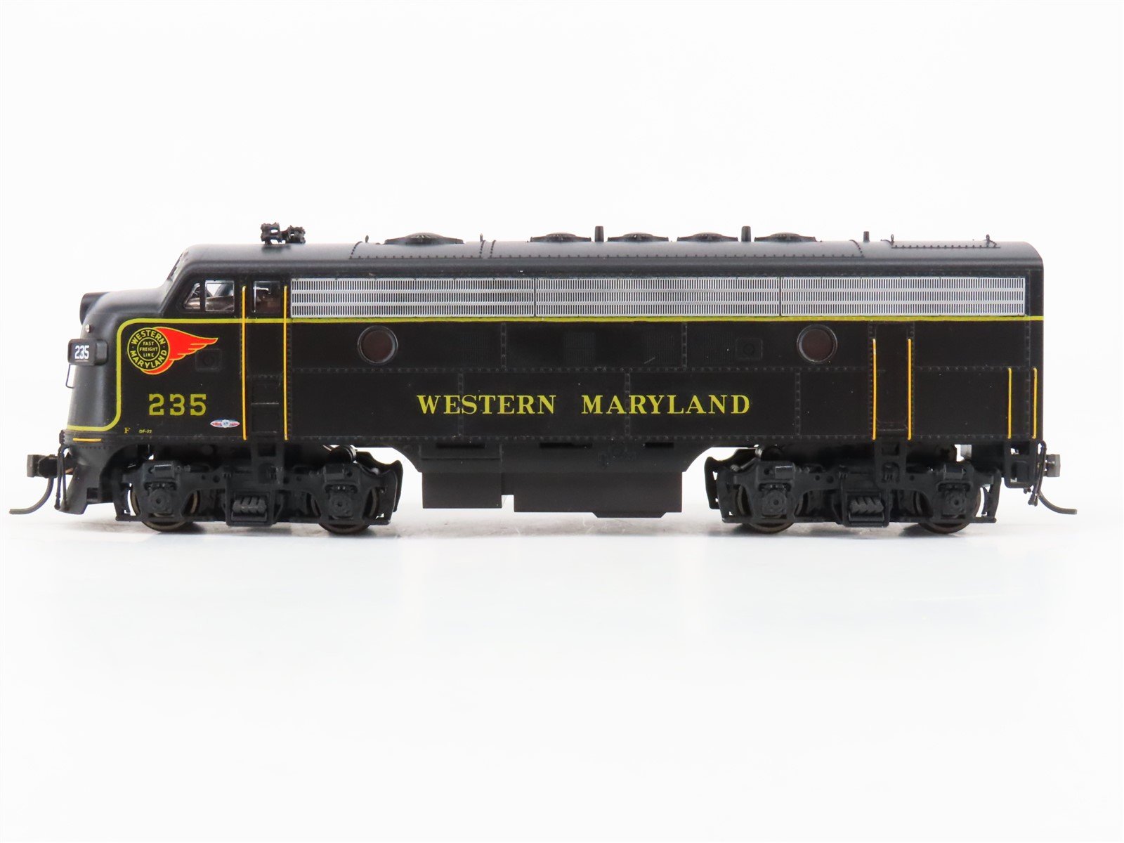 HO Scale KATO WM Western Maryland "Fireball" F7A Diesel #235 w/ DCC - Custom