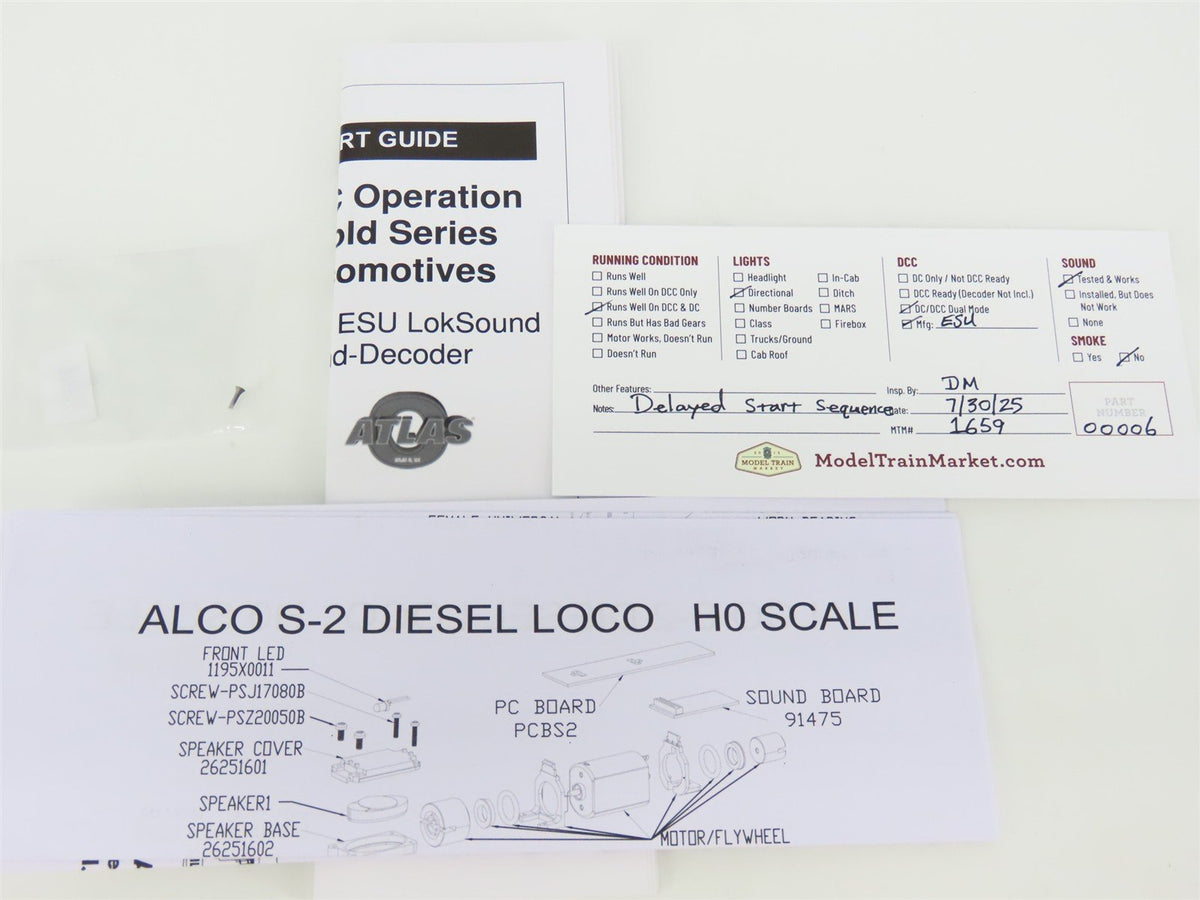 HO Atlas 10001914 LV Lehigh Valley S-2 Diesel #159 - Weathered w/ DCC &amp; Sound