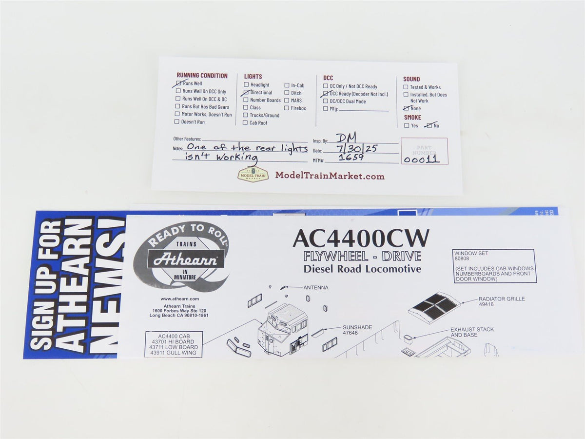 HO Scale Athearn ATH77679 CSX &quot;Yn3 Scheme&quot; GE AC4400CW Diesel #69 - DCC Ready