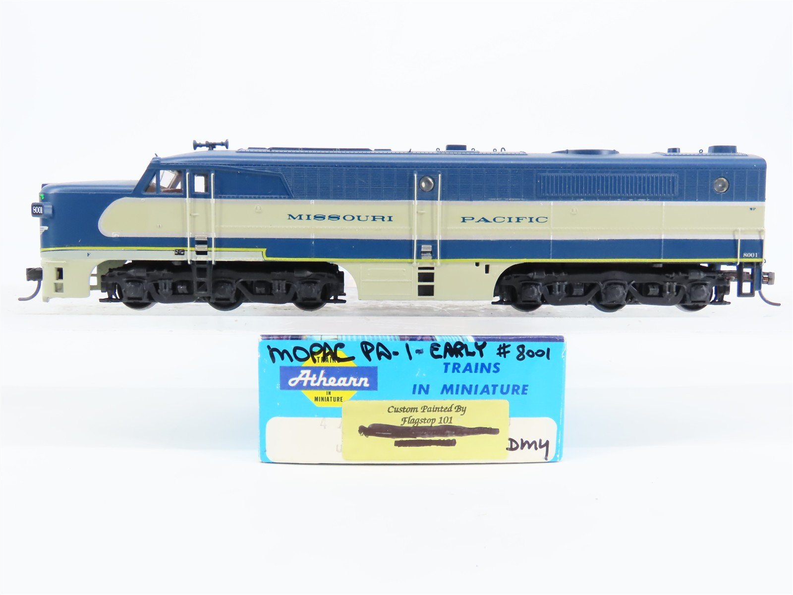 HO Scale Athearn MP Missouri Pacific ALCO PA Diesel #8001 - Unpowered - Custom