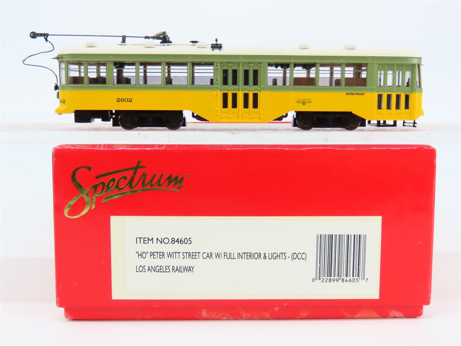 HO Bachmann Spectrum 84605 LARy Los Angeles Railway Peter Witt Streetcar w/ DCC