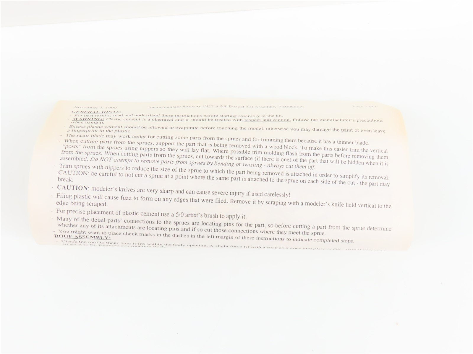 O Gauge 3-Rail InterMountain Kit OBSA3905 SAL Courteous Service Box Car #19905