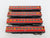 LOT of 4 HO Scale SP Southern Pacific Daylight Coach Passenger Cars