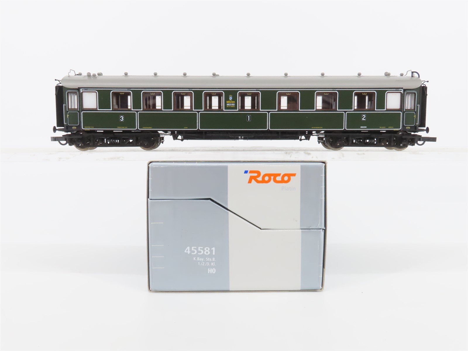 HO Scale Roco 45581 K.Bay.Sts. B Bavarian Coach 1/2/3 Class Passenger Car