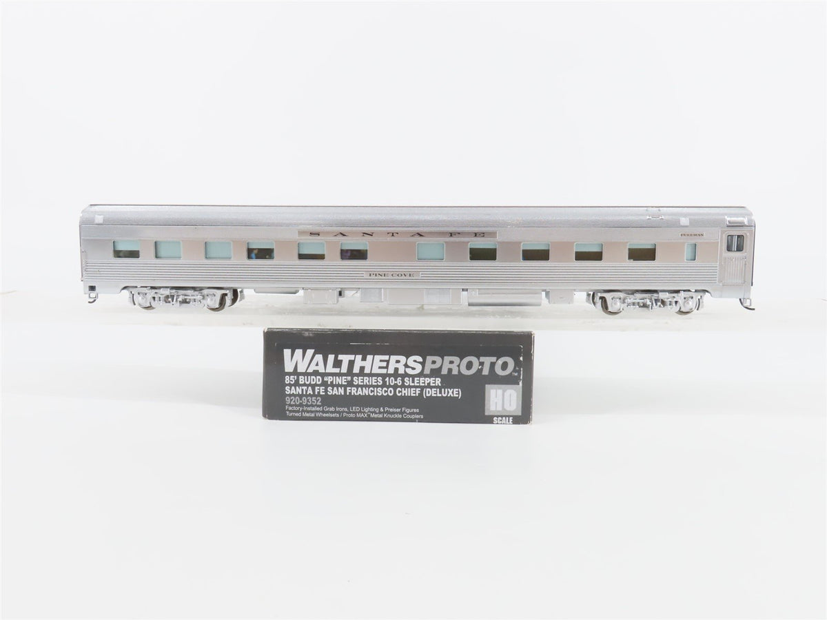HO Walthers Proto 920-9352 ATSF Santa Fe 85&#39; Budd Pine 10-6 Sleeper Passenger