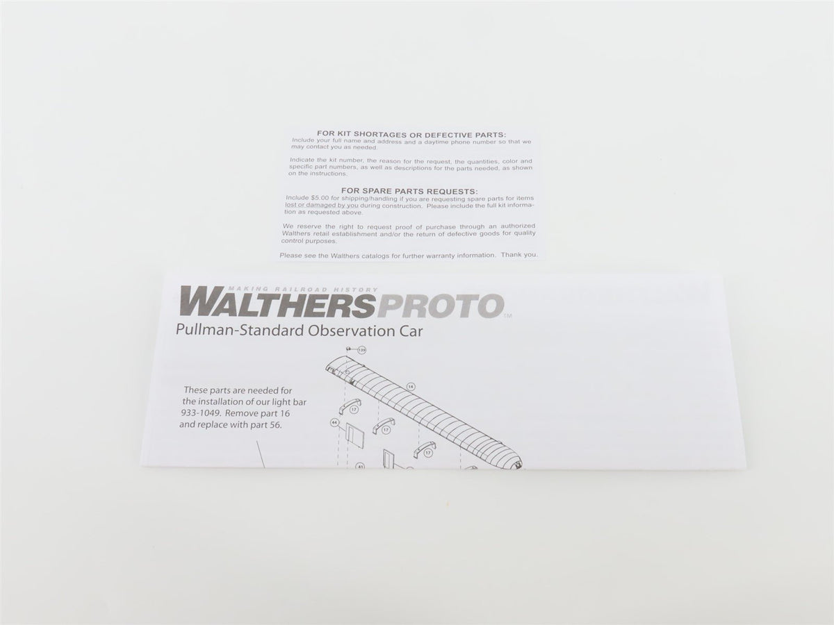 HO Walthers Proto 920-9007 ATSF Santa Fe 85&#39; Vista Observation Lounge Passenger