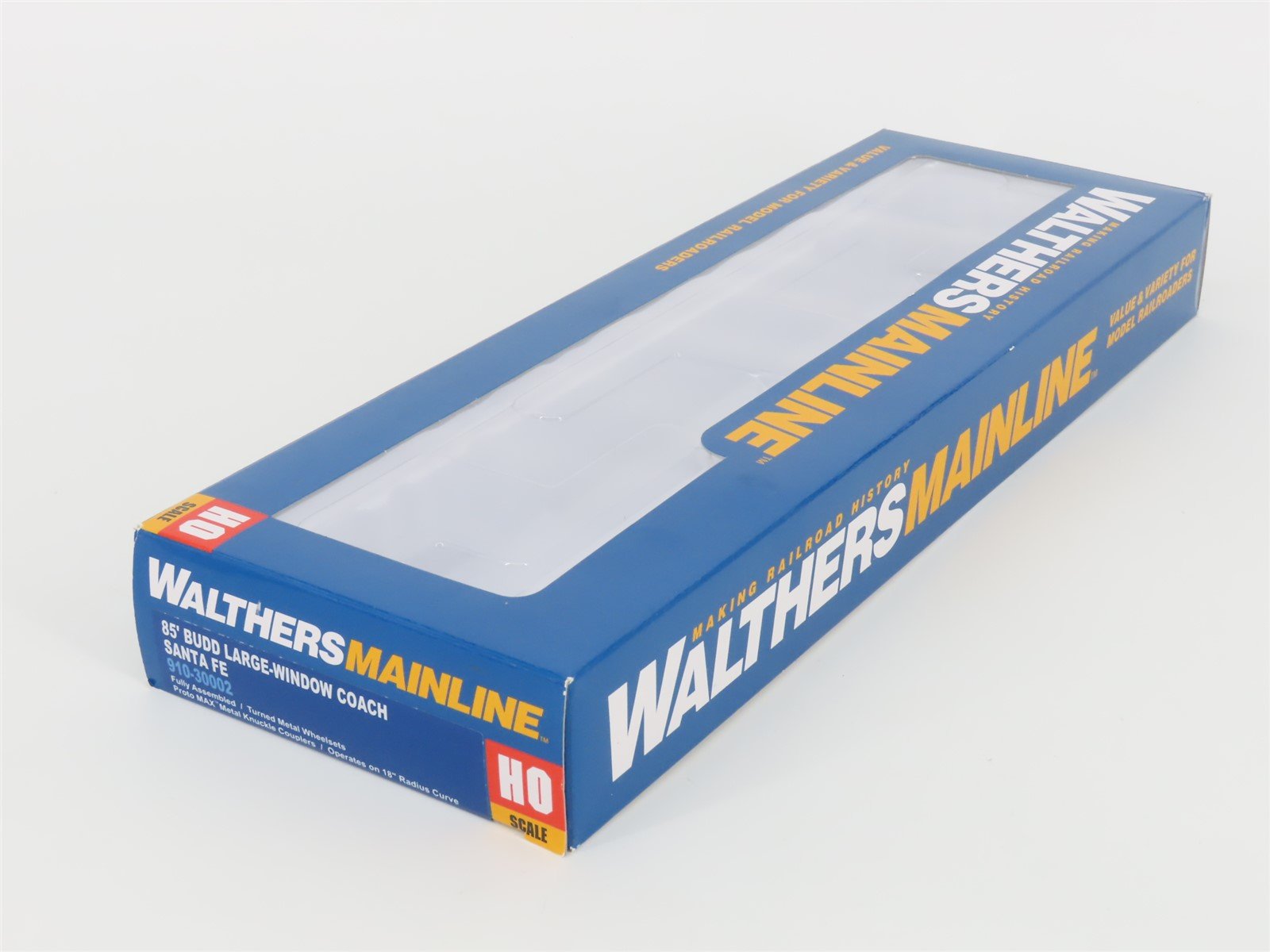 HO Walthers Mainline 910-30002 ATSF Santa Fe 85' Budd Coach Passenger Car #2844