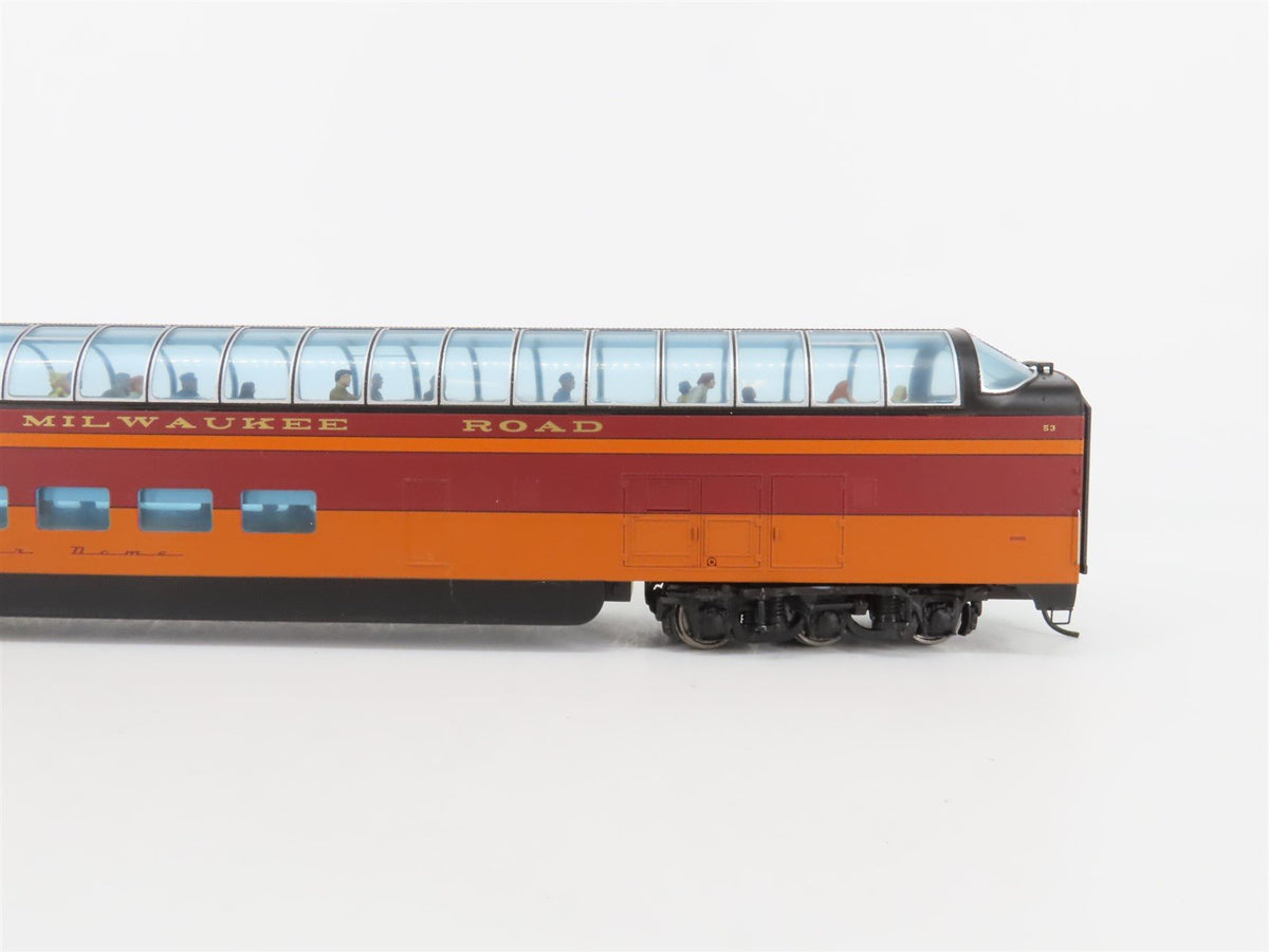 HO Walthers 932-9273 MILW Milwaukee Rd Excursion Super Dome Passenger Car #53