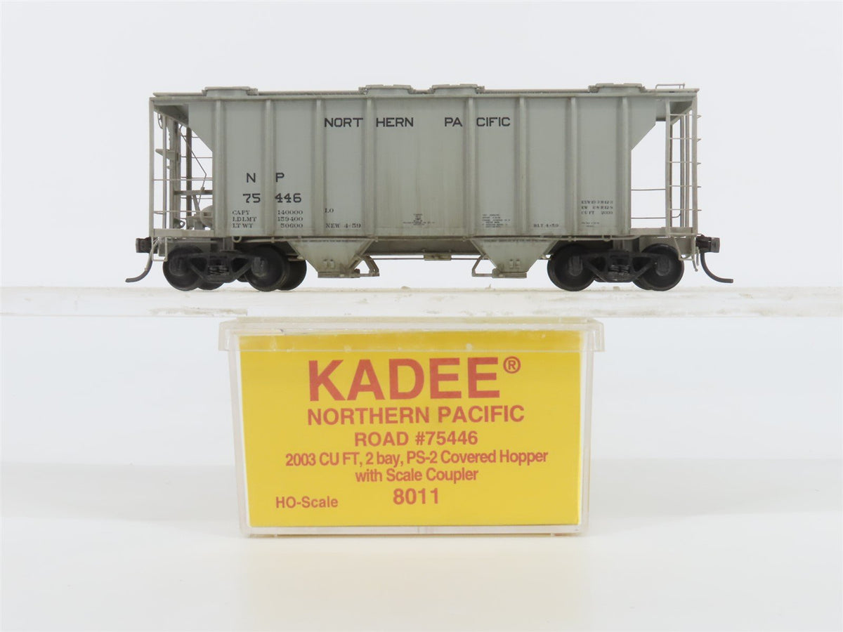 HO Kadee 8011 NP Northern Pacific 2 Bay Covered Hopper Custom Weathered #75446