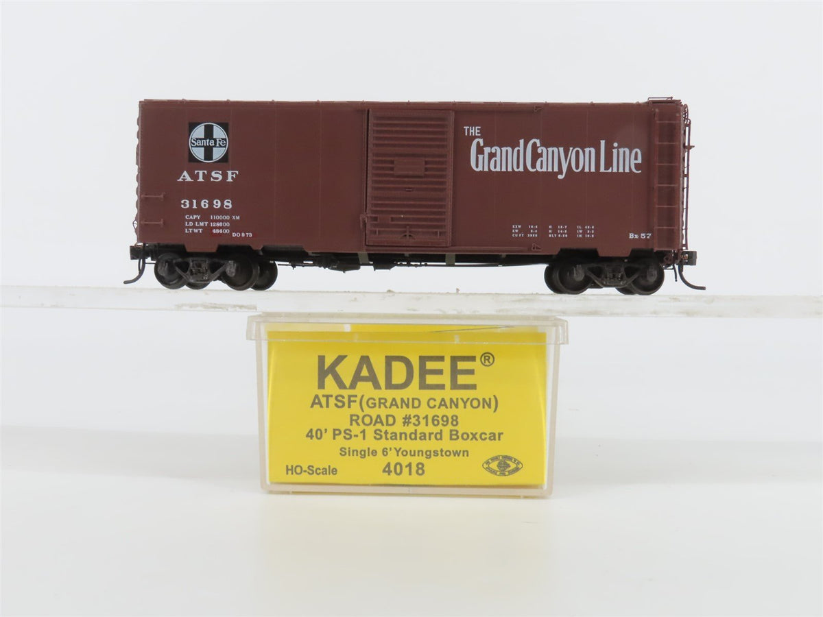 HO Kadee 4018 ATSF Santa Fe Grand Canyon Line 40&#39; Single Door Box Car #31698