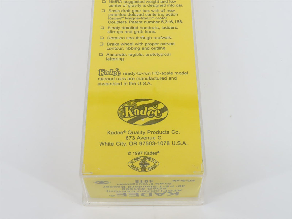 HO Kadee 4018 ATSF Santa Fe Grand Canyon Line 40&#39; Single Door Box Car #31698