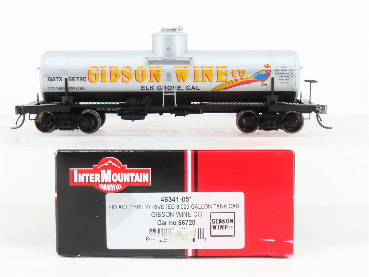 HO InterMountain 46341-05* GATX Gibson Wine Co 8,000 Gallon Tank Car #66720