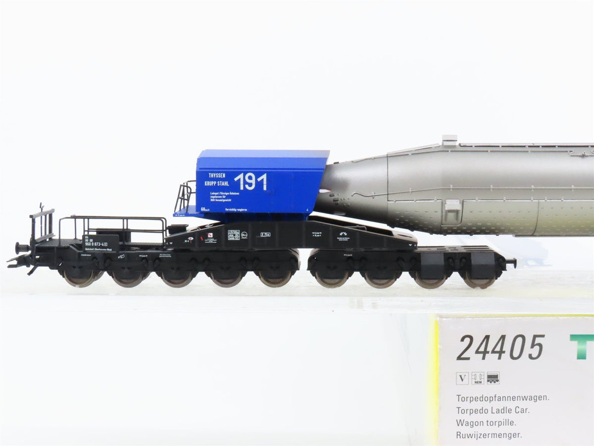 HO Scale Trix 24405 DB Deutsche Bahn Torpedo Ladle Car #191