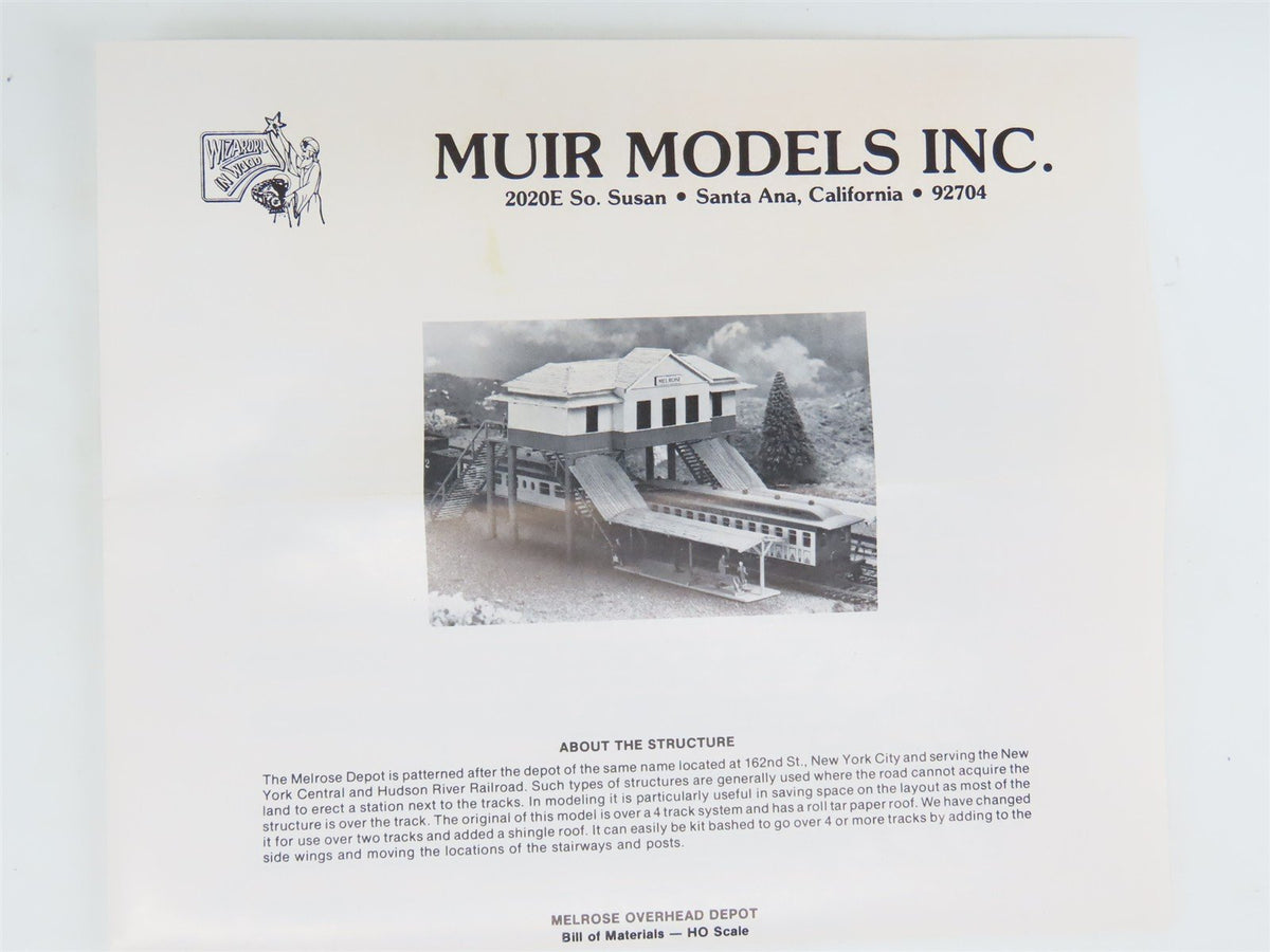 HO 1/87 Scale Muir Models Kit #064 Melrose Overhead Depot