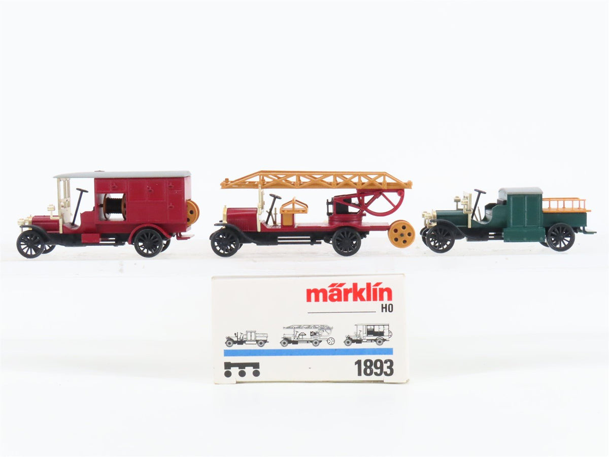 HO 1:87 Scale Marklin 1893 Die-Cast Old Timer Fire Trucks Set of 3
