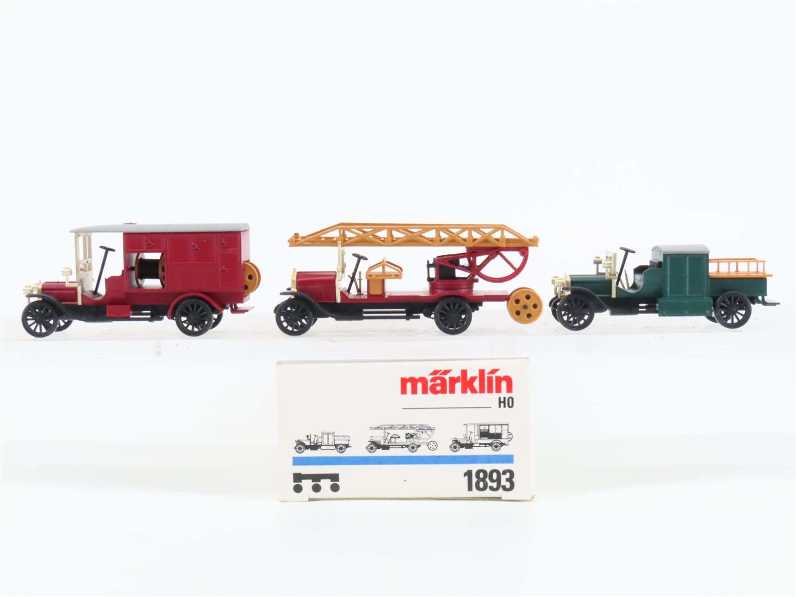 HO 1:87 Scale Marklin 1893 Die-Cast Old Timer Fire Trucks Set of 3