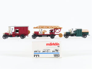HO 1:87 Scale Marklin 1893 Die-Cast Old Timer Fire Trucks Set of 3