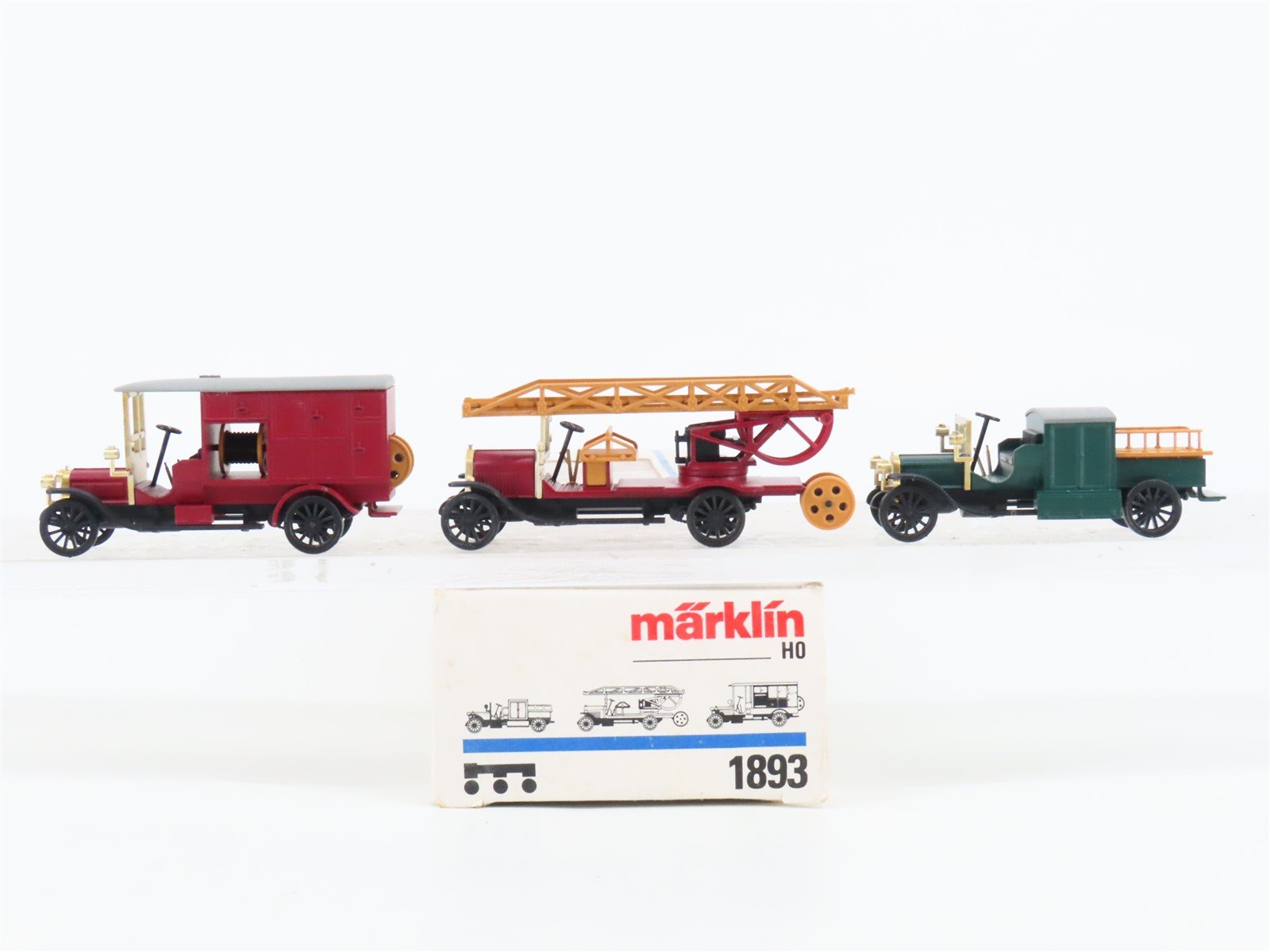 HO 1:87 Scale Marklin 1893 Die-Cast Old Timer Fire Trucks Set of 3