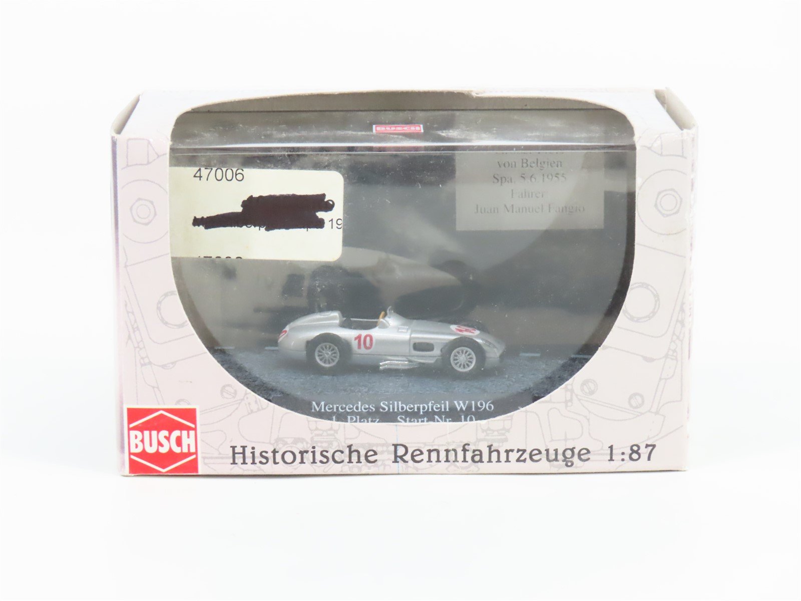 HO 1:87 Scale Busch 47006 Mercedes Silberpfeil W196 #10