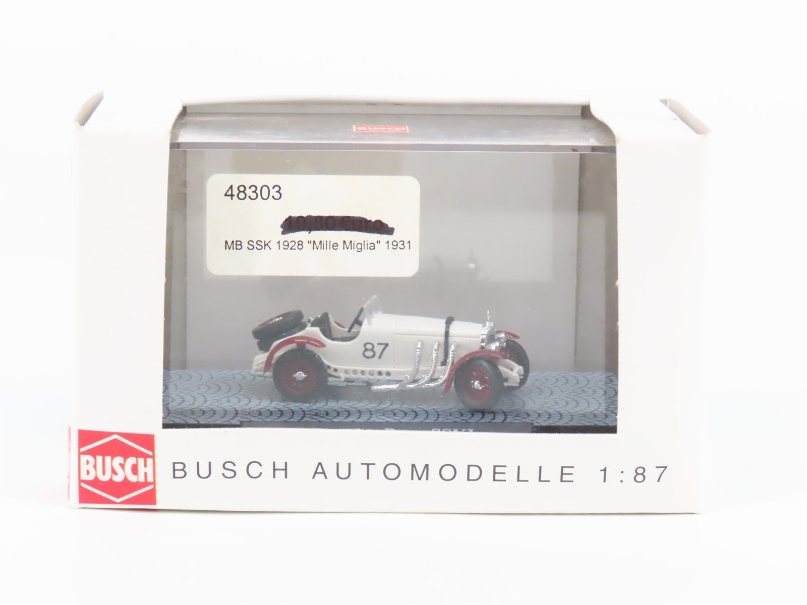 HO 1:87 Scale Busch 48303 Mercedes SSKL Mille Miglia 1931 Car #87