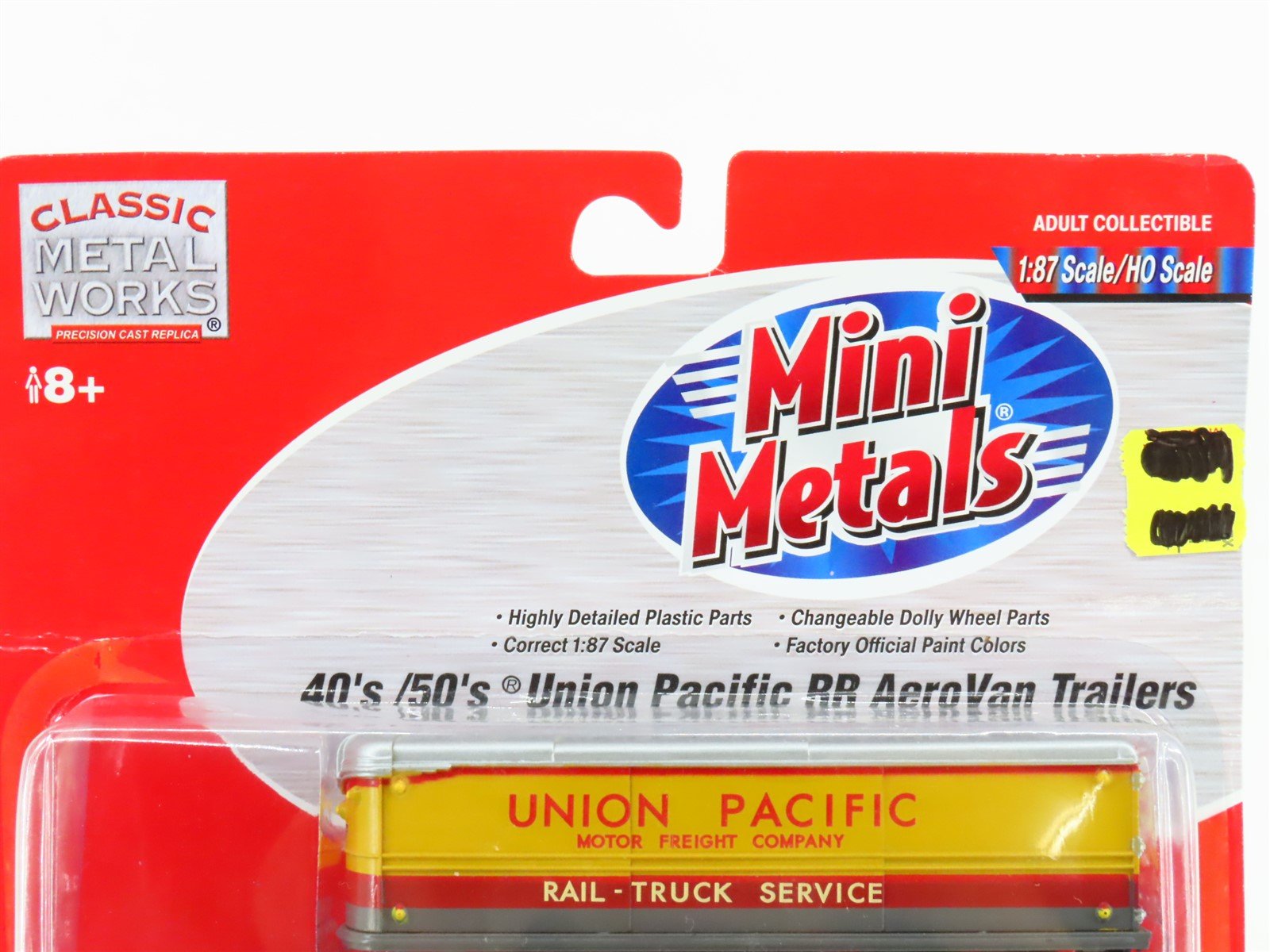 HO Classic Metal Works Mini Metals 31150 Die-Cast Union Pacific Trailers 2-Pack