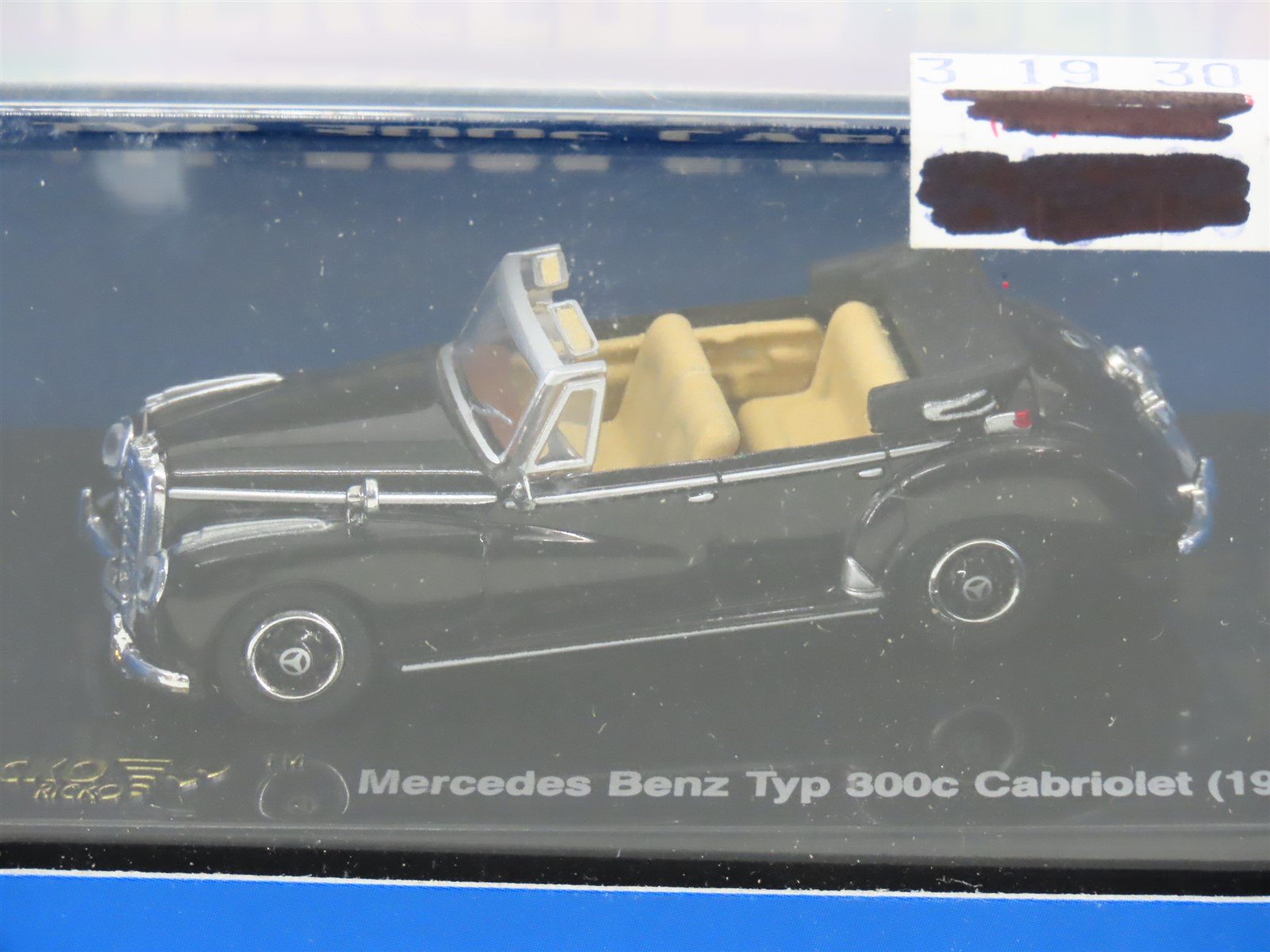 HO 1:87 Scale Ricko 38427 Die-Cast Mercedes-Benz Typ 300c Cabriolet 1955