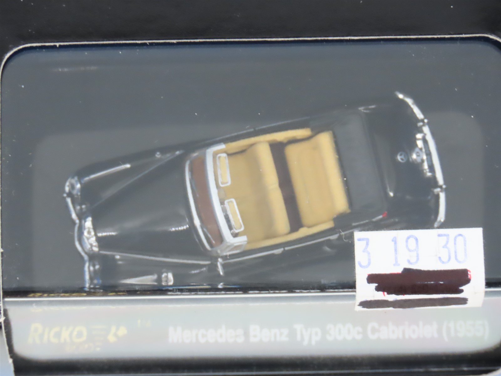 HO 1:87 Scale Ricko 38427 Die-Cast Mercedes-Benz Typ 300c Cabriolet 1955