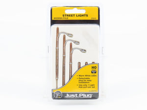 HO 1/87 Woodland Scenics Just Plug JP5630 Wooden Pole Street Lights Set of 3