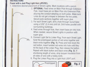 HO 1/87 Woodland Scenics Just Plug JP5630 Wooden Pole Street Lights Set of 3